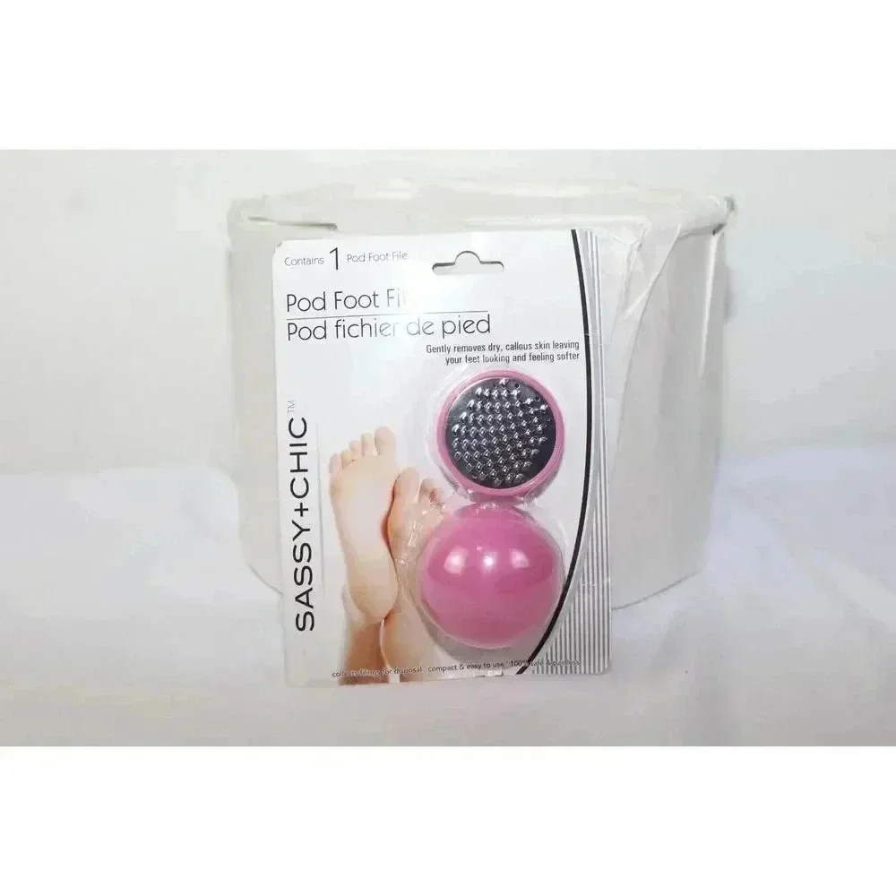 Sassy + Chic Pod Foot File - Remove Rough & Dry Skin - Retains for Easy Disposal
